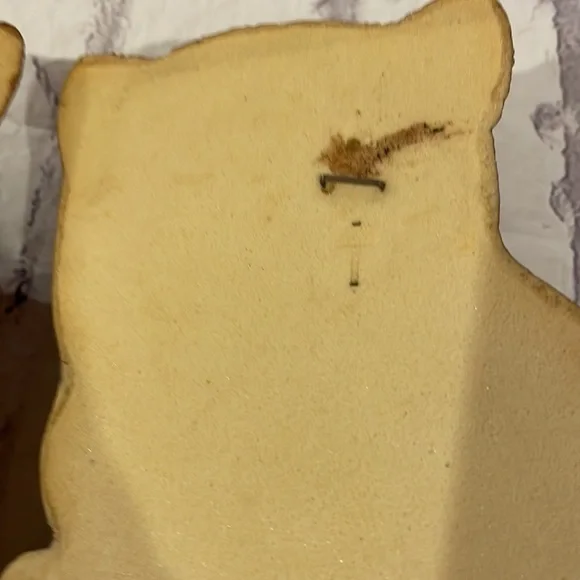 Vintage 70s Owl Pair Set of Two Foam Wall Hangings MCM - Picture 9 of 9